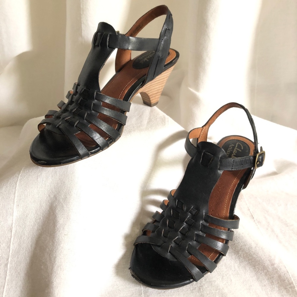 Clarks Evant Emma, Black. Size 5.